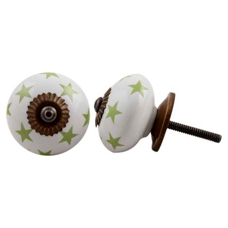 Green Star Ceramic Knob